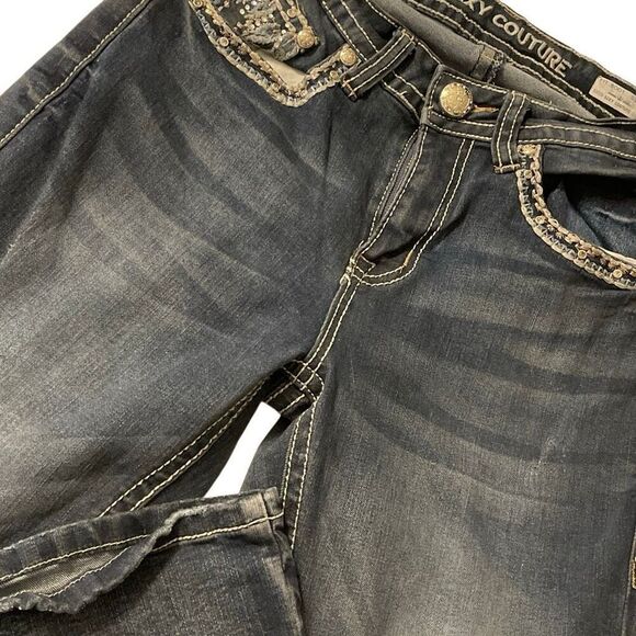 Sexy Couture Ladie’s Western/Cowgirl Pocket Bling Bootcut Jeans - Picture 2 of 13
